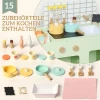Kinderkeuken Speelset, MDF, 15 Accessoires, Kasten, 40 Cm, Vanaf 3 Jaar, Groen