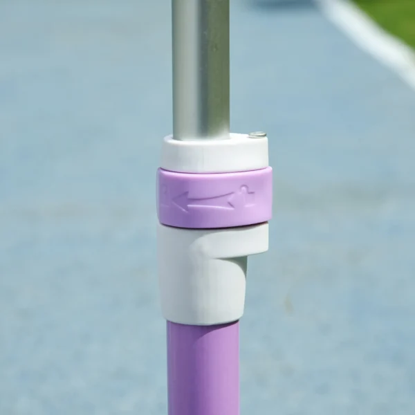 Kinderstep, LED wielen, Zachte Rit, Verstelbare Hoogte, Kunststof, Staal, Paars