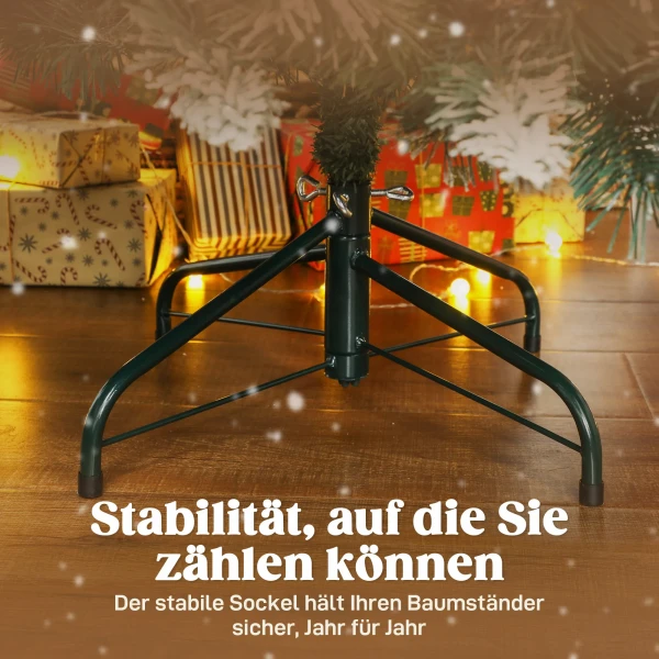 Kunstmatige kerstboom 180 cm kunstmatig spar met sneeuw, 1000 punten 34 sparappels brede basis 8