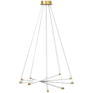 Led plafondlamp, 50w, 5 aanpasbare lichtbuizen, verstelbaar, plafondverlichting voor woonkamer, eetkamer, keuken, goud+wit 1