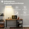 LED Staande Lamp, Oogvriendelijk Licht, Vloerlamp Met Afstandsbediening, Aanpasbare Helderheid, Kunststof, Metaal, Wit