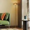 Led staande lamp woonkamer, staande lamp met 3000 k warm licht, voetschakelaar, 25 x 25 x 134 cm, messing 7