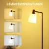 LED Staande Lamp Woonkamer Vloerlamp Met 350° Draaibare Kop Staande Lamp Met 3000K/4000K/6500K Kleurtemperaturen Zwart