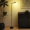 LED Staande Lamp Woonkamer Vloerlamp Met 350° Draaibare Kop Staande Lamp Met 3000K/4000K/6500K Kleurtemperaturen Zwart