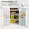 Mini koelkast, 91 Liter Capaciteit, Vriesvak, Verstelbare Vakken, Stille Werking, Compacte Grootte, Kunststof, Staal, Wit