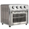 Minibackoven Met Convectie, Heteluchtfriteuse, 6 Verwarmingsmodi, Timer, Accessoires, 24L, Zilver