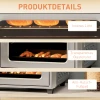 Minibackoven Met Convectie, Heteluchtfriteuse, 6 Verwarmingsmodi, Timer, Accessoires, 24L, Zilver