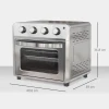 Minibackoven Met Convectie, Heteluchtfriteuse, 6 Verwarmingsmodi, Timer, Accessoires, 24L, Zilver