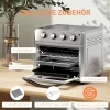 Minibackoven Met Convectie, Heteluchtfriteuse, 6 Verwarmingsmodi, Timer, Accessoires, 24L, Zilver