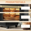 Minibackoven Met Heteluchtcirculatie, Heteluchtfriteuse, Timer, Binnenverlichting, 10L, Zwart