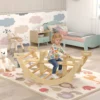 Montessori Klimrek Indoor, 2 In 1 Houten Klimboog, Voor Kinderen 2 4 Jaar, 110x52x45 Cm, Natuurhout