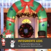 Opblaasbare boog met kerstman en sneeuwpop, led verlichting, geïntegreerde blazer, 198 x 80 x 245 cm 5