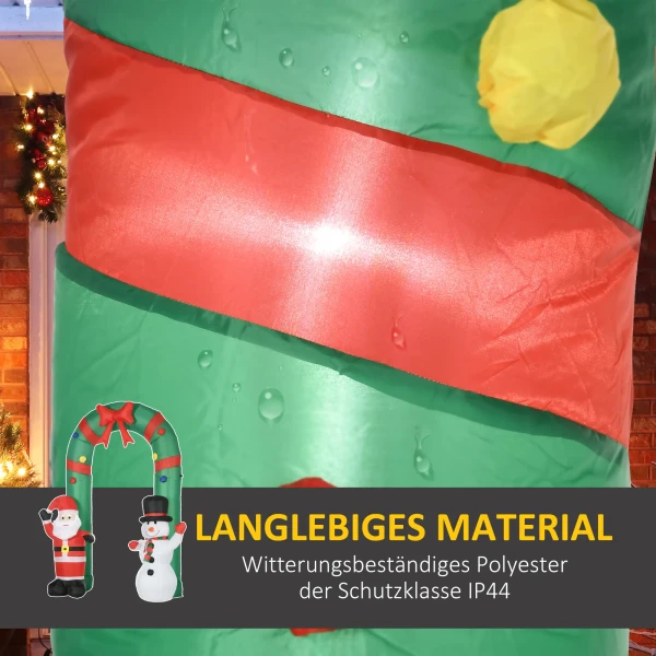 Opblaasbare boog met kerstman en sneeuwpop, led verlichting, geïntegreerde blazer, 198 x 80 x 245 cm 6