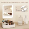 Oplaadbare Make upspiegel Met Verlichting, 180° Draaibaar, LED Cosmetische Spiegel Met 2 Verlichtingsmodi, Wit
