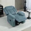 Opsta stoel Met Zachte Bekleding, Relaxstoel Met Afstandsbediening En Zijzakken, Blauw