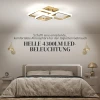 Plafondlamp led 40w 4300lm 3500k/4500k/6000k plafondlamp 3 hoekige woonkamerlamp, 48 x 46 x 13 cm, goud 6