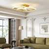 Plafondlamp led 40w 4300lm 3500k/4500k/6000k plafondlamp 3 hoekige woonkamerlamp, 48 x 46 x 13 cm, goud 8