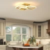 Plafondlamp led 40w 4300lm 3500k/4500k/6000k plafondlamp 3 hoekige woonkamerlamp, 48 x 46 x 13 cm, goud 9