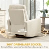 Relaxfauteuil, ontspanningsstoel met fleece hoes, verstelbare rugleuning, gestoffeerde stoel, staal, beige 8