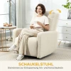 Relaxfauteuil, ontspanningsstoel met fleece hoes, verstelbare rugleuning, gestoffeerde stoel, staal, beige 9