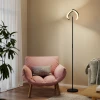 RGB Staande Lamp, Dimbare Lamp Met Meerkleurige Verlichtingsopties, Draaibaar, Zwart