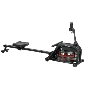 Roeiapparaat Voor Training, Roeimachine Met 6 11 L Watertank, LCD Monitor, Mobiele Telefoonhouder, 135 Kg Draagvermogen, Staal, Zwart