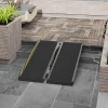 Rolstoelhelling, Opvouwbaar, Antislip Oppervlak, Veelzijdig In Gebruik, Draagbaar, Aluminium, Zwart
