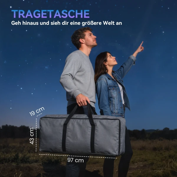 Spiegeltelescoop, 114 mm objectief, 2 oculairs, zoekertelescoop, aluminium, donkerblauw 10