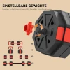 Sportnow 4 in 1 halterset korte halterset korte halters lange halters verstelbaar 25 kg voor krachttraining thuis 6