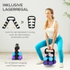 Sportnow halterset met opbergrek, set van 6 halters voor fitness training, 2 x 1kg, 2 x 3kg, 2 x 5kg 6