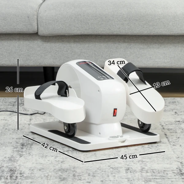 Sportnow mini elliptische trainer voor thuis onder tafel elektrische crosstrainer met 12 snelheden & 7 weerstanden 4