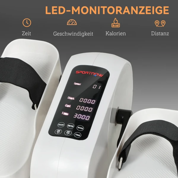 Sportnow mini elliptische trainer voor thuis onder tafel elektrische crosstrainer met 12 snelheden & 7 weerstanden 7