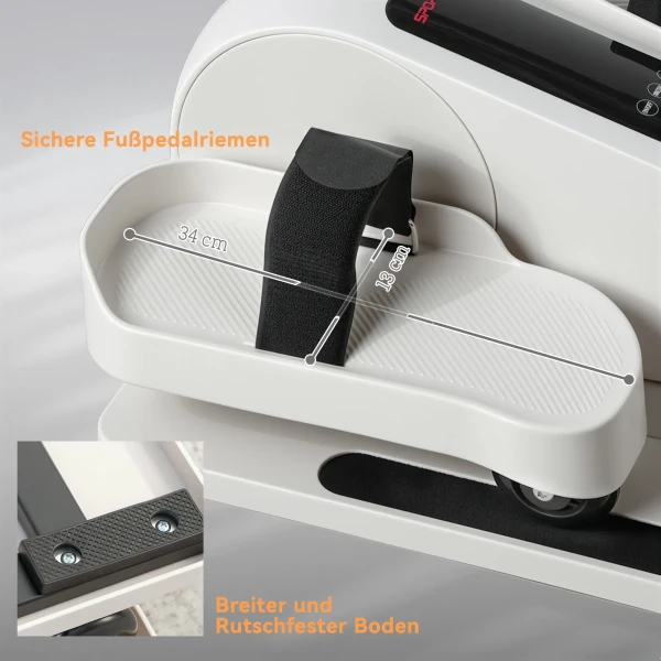 Sportnow mini elliptische trainer voor thuis onder tafel elektrische crosstrainer met 12 snelheden & 7 weerstanden 8