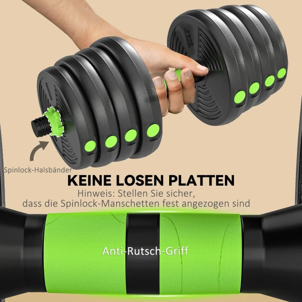 Sportnow verstelbare halterset 30 kg korte halterset korte halters lange halters halterset voor krachttraining 7