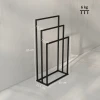 Staande handdoekhouder handdoekstandaard met 3 stangen, handdoekladder van staal 45 x 21,5 x 85 cm 4