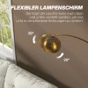 Staande Lamp, Boog ontwerp Met Marmeren Voet, 180 Cm, Zwart+Goud