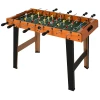 Tafelvoetbal kickertafel met roestvrijstalen stangen, voor tieners en volwassenen, 84,5x40x61,2 cm, zwart 1