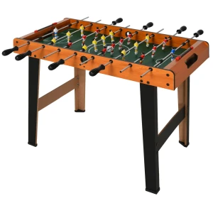 Tafelvoetbal kickertafel met roestvrijstalen stangen, voor tieners en volwassenen, 84,5x40x61,2 cm, zwart 1