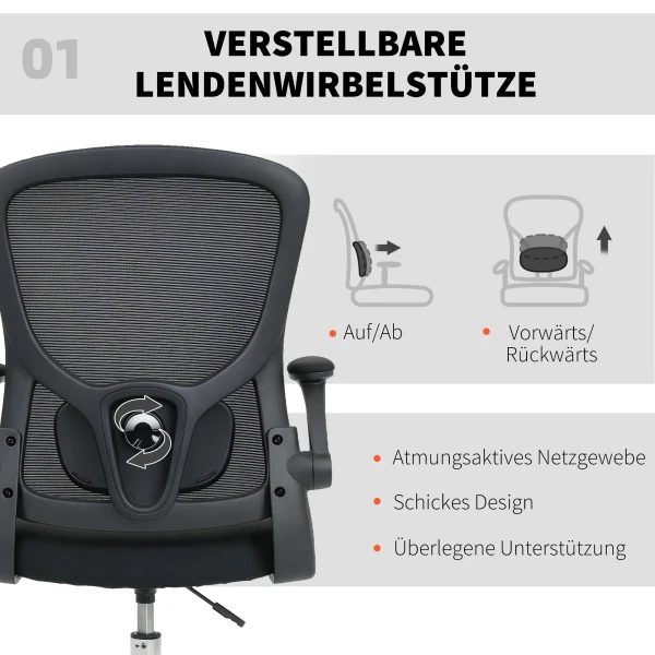 Tekentafel met lendensteun, in hoogte verstelbaar, draaibaar, voor thuiskantoor, studio, kunstprojecten, zwart 5