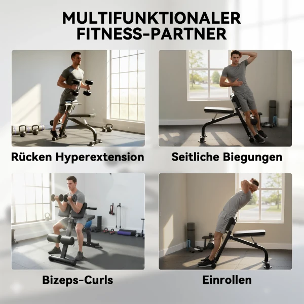 Trainingsbank, Haltersbank, Fitnessbank, Stalen Frame, Zwart