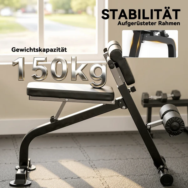 Trainingsbank, Haltersbank, Fitnessbank, Stalen Frame, Zwart