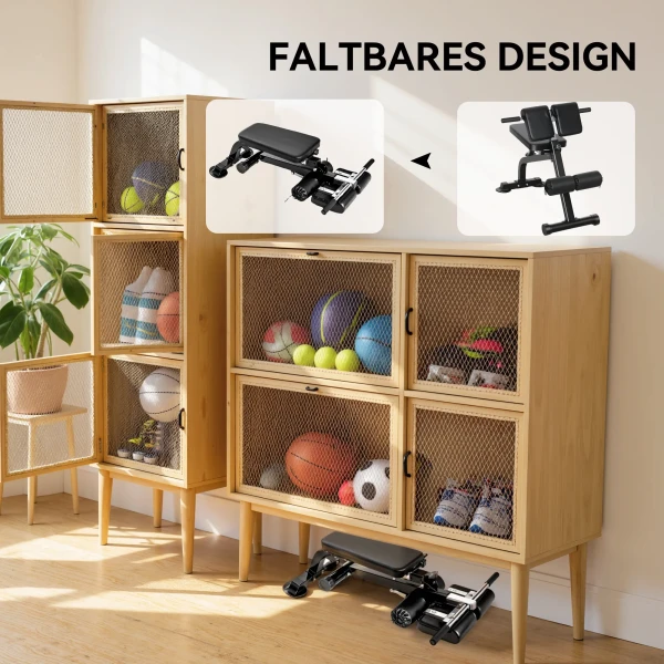 Trainingsbank, Haltersbank, Fitnessbank, Stalen Frame, Zwart