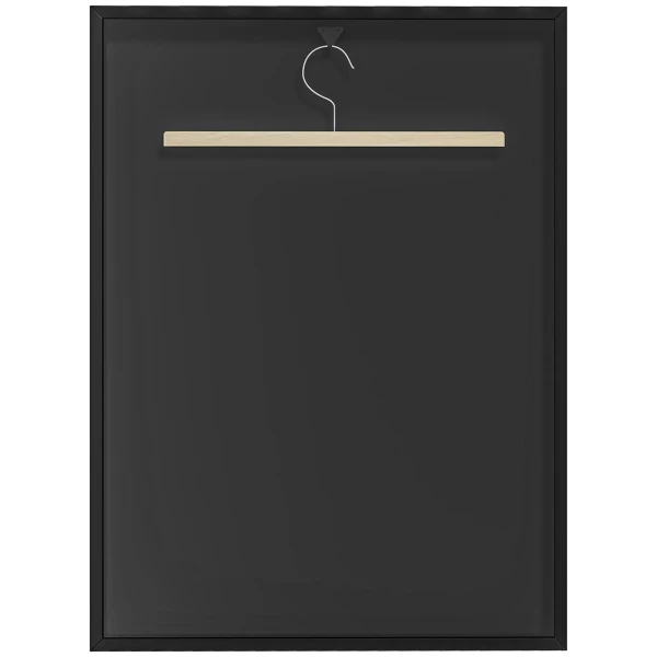 Tricot display, kledinghanger, aluminium frame, uv bestendige acryl voorkant, zwart 1