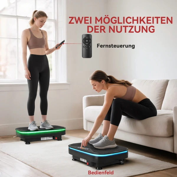 Trilplaat Voor Fitnessoefeningen, Bluetooth functie, Afstandsbediening, 99 Snelheidsniveaus, Kunststof, Staal, Zwart