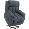 Tv stoel met elektrische opsta hulp, relaxstoel met ligfunctie, massagefunctie, 93x91x103 cm, donkergrijs 1