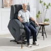 Tv stoel met elektrische opsta hulp, relaxstoel met ligfunctie, massagefunctie, 93x91x103 cm, donkergrijs 2