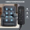 Tv stoel met elektrische opsta hulp, relaxstoel met ligfunctie, massagefunctie, 93x91x103 cm, donkergrijs 6