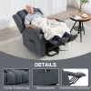 Tv stoel met elektrische opsta hulp, relaxstoel met ligfunctie, massagefunctie, 93x91x103 cm, donkergrijs 9