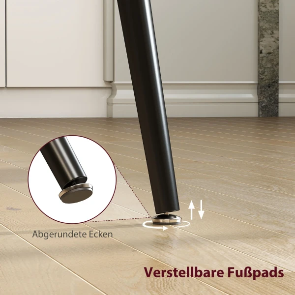 Uitschuifbare Eettafel, Uitbreidbare Tafel Voor 6 8 Personen, Keukentafel Met Solide Stalen Poten