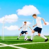 Voetbaldoel Voor Spellen & Training, UV bestendig, Robuust, Grondankers, Wit